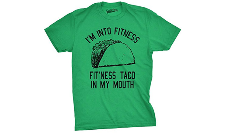 Comical Shirt Mens Im Into Fitness Fitness Pizza in My Mouth Tank Top 